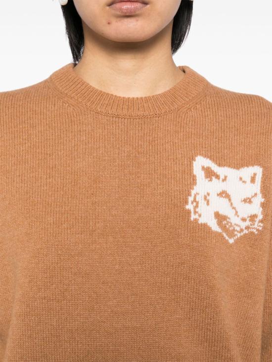  메종키츠네 폭스 헤드 인타르시아 메리노 스웨터 NW00808KM0329P270 SEQUOIA DOM - MAISON KITSUNE