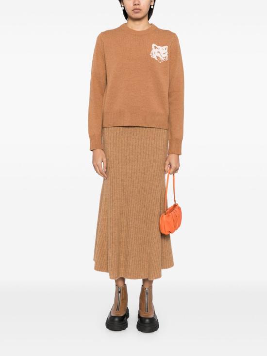  메종키츠네 폭스 헤드 인타르시아 메리노 스웨터 NW00808KM0329P270 SEQUOIA DOM - MAISON KITSUNE