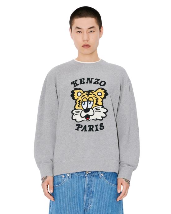 25SS 겐조 긴팔 티셔츠 FF58SW2394MF94 PEARL GREY DOM - KENZO