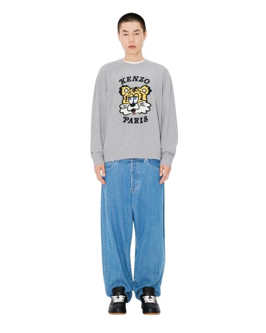 25SS 겐조 긴팔 티셔츠 FF58SW2394MF94 PEARL GREY DOM - KENZO