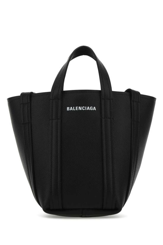 25SS 발렌시아가 그레인드 카프스킨 에브리데이 XS 노스 사우스 숄더 토트백 67279315YUN 1090 Black