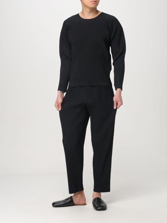 25SS 옴므 플리세 이세이 미야케 긴팔 티셔츠 HP56JK52115 BLACK DOM - HOMME PLISSE' ISSEY MIYAKE