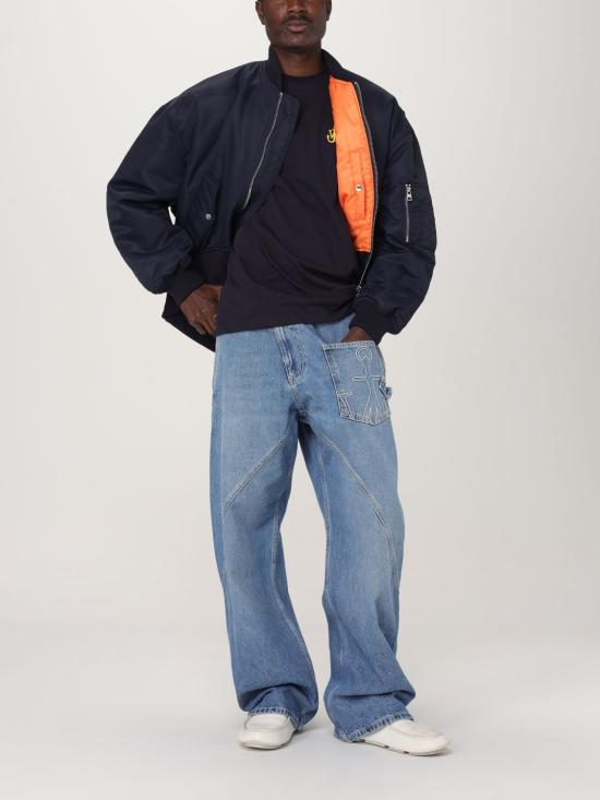 25SS JW앤더슨 반팔 티셔츠 JT0257PG1510898 NAVY DOM - JW ANDERSON