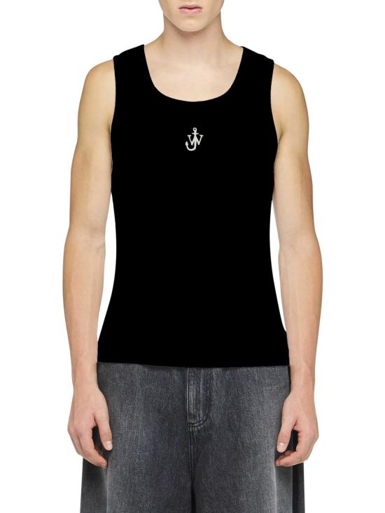 25SS JW앤더슨 민소매 티셔츠 JO0246PG1512999 BLACK DOM - JW ANDERSON