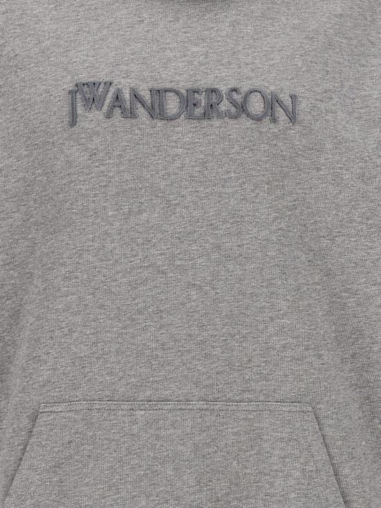 25SS JW앤더슨 로고 패치 포켓 후드 티셔츠  JW0214PG1632907 GRAY DOM - JW ANDERSON