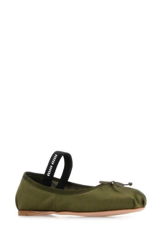 25SS 미우미우 플랫 슈즈 5F794DFDX05QU6 F0393 Green - MIU MIU