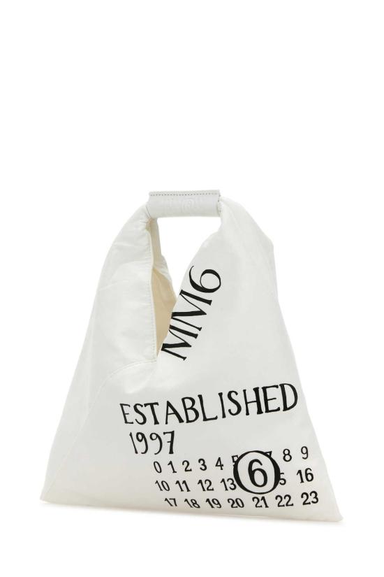 25FW MM6 메종마르지엘라 넘버 로고 코튼 미니 재패니즈 백 SB6WD0013P7260 T1003 White - MM6 MAISON MARGIELA