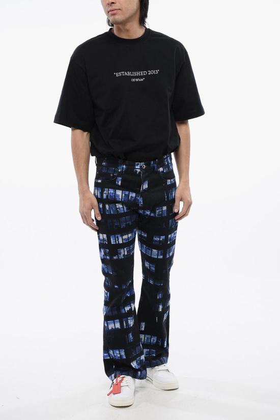  오프화이트 데님 팬츠 OMYA189S24DEN0028600 Black - OFF WHITE