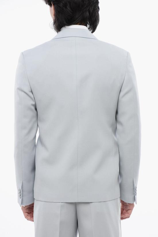  오프화이트 수트 자켓 OMEN063S24FAB0014040 Light blue - OFF WHITE