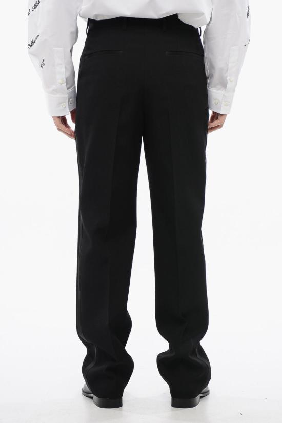  오프화이트 스트레이트 팬츠 OMCQ004S24FAB0011010 Black - OFF WHITE