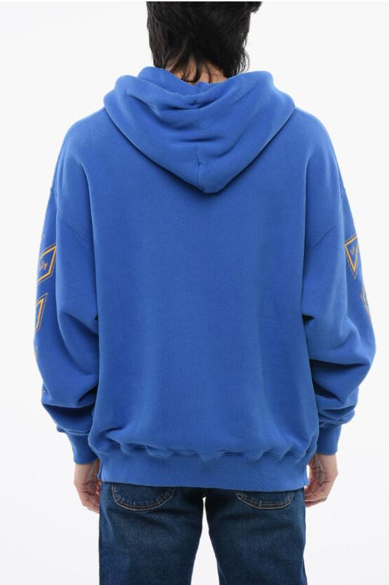  오프화이트 후드 티셔츠 OMBB085S24FLE0124622 Blue - OFF WHITE