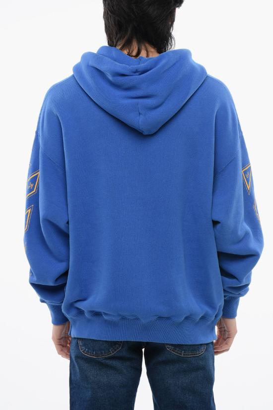  오프화이트 후드 티셔츠 OMBB085S24FLE0124622 Blue - OFF WHITE