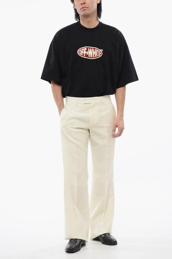  오프화이트 스트레이트 팬츠 OMCO034S24FAB0010303 Beige - OFF WHITE