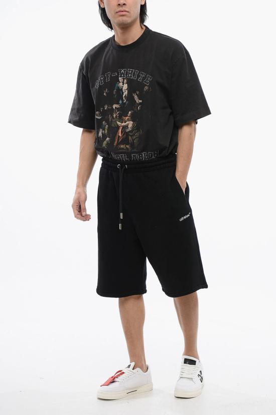  오프화이트 숏팬츠 OMCI013S24FLE0011001 Black - OFF WHITE
