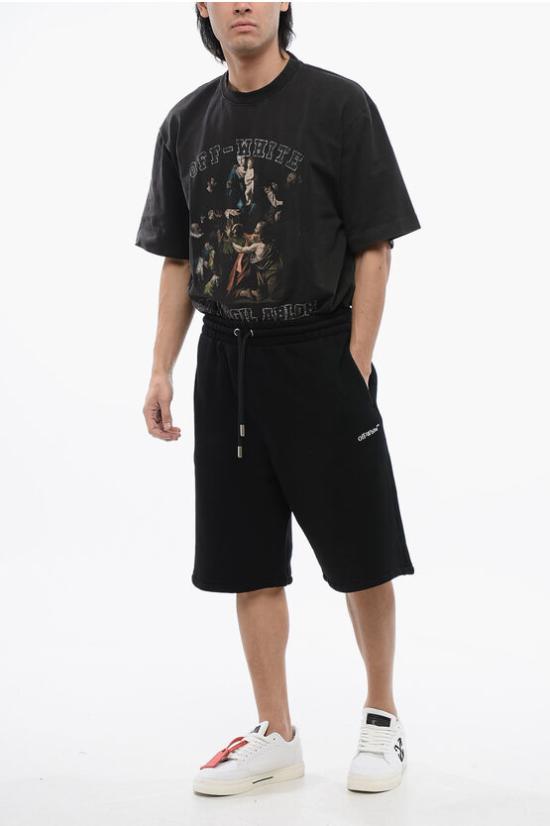  오프화이트 숏팬츠 OMCI013S24FLE0011001 Black - OFF WHITE