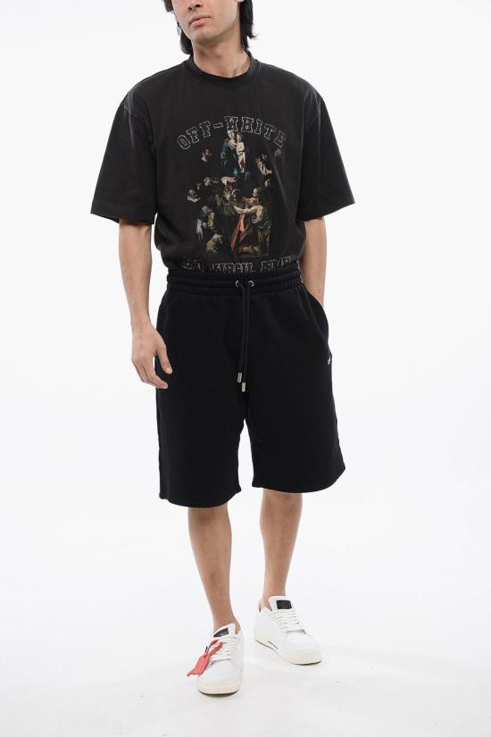  오프화이트 숏팬츠 OMCI013S24FLE0031001 Black - OFF WHITE