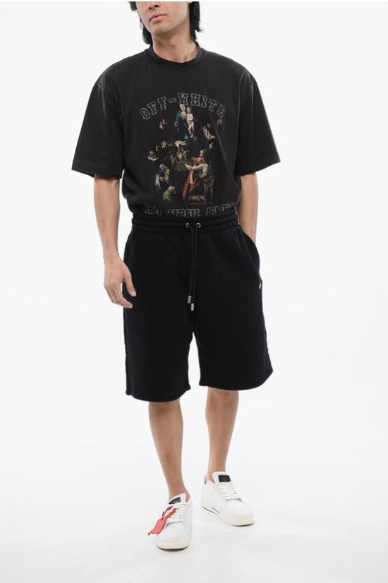  오프화이트 숏팬츠 OMCI013S24FLE0031001 Black - OFF WHITE