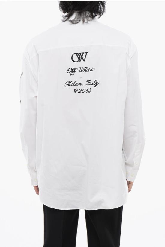  오프화이트 긴팔 셔츠 OMGE004S24FAB0020110 White - OFF WHITE