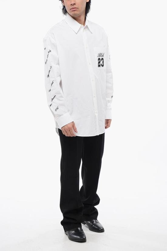  오프화이트 긴팔 셔츠 OMGE004S24FAB0020110 White - OFF WHITE