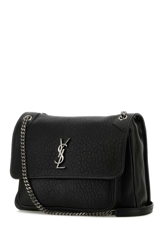 26FW 생로랑 니키 라지 그레인 램스킨 숄더백 803777AACIA 1000 Black - SAINT LAURENT