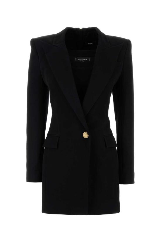 25SS 발망 / 여성 비스코스 블레이저 숏 원피스 EF1R9261MG31 0PA Black BPG