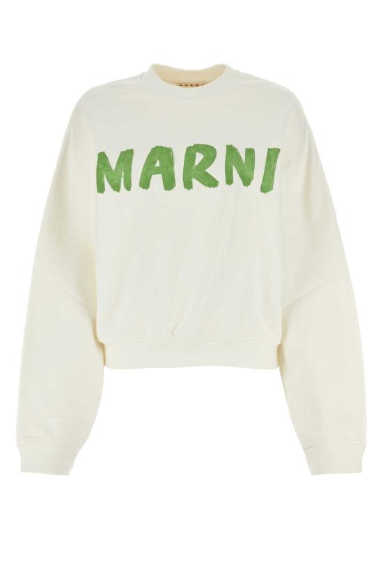 25SS 마르니 긴팔 티셔츠 FLJE0185P2USCU88 LOW02 White