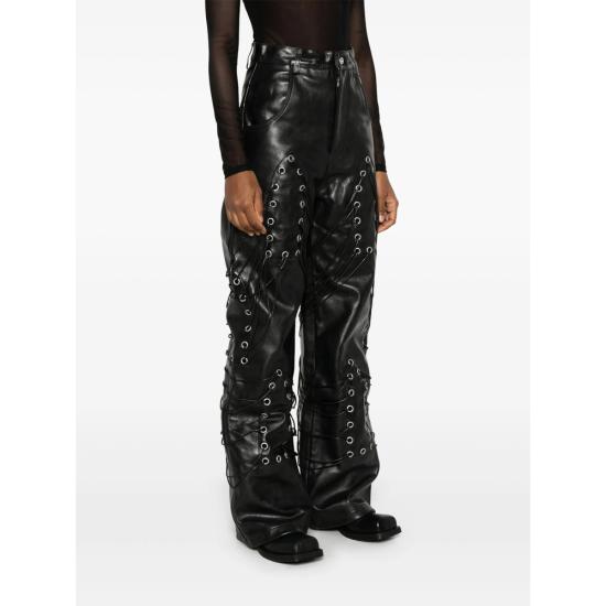 25SS 후 디싸이즈 워 팔라초 팬츠 WIDE LEG GROMM COAL BLACK - WHO DECIDES WAR