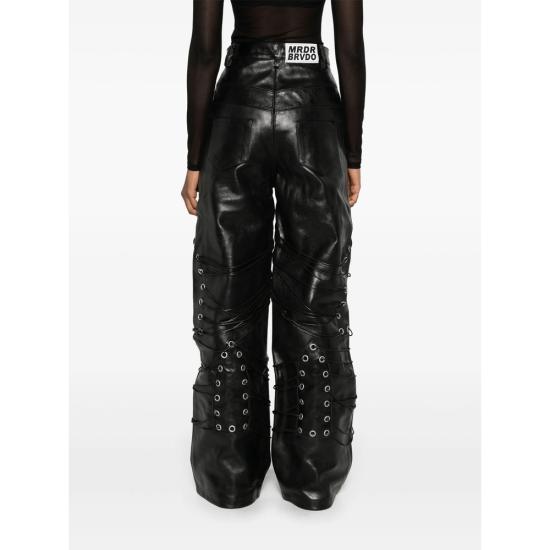 25SS 후 디싸이즈 워 팔라초 팬츠 WIDE LEG GROMM COAL BLACK - WHO DECIDES WAR