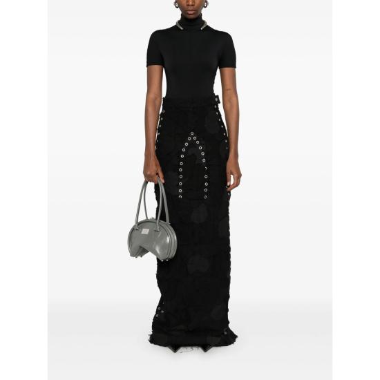 25SS 후 디싸이즈 워 롱 스커트 GROMMET ARCH COAL BLACK - WHO DECIDES WAR