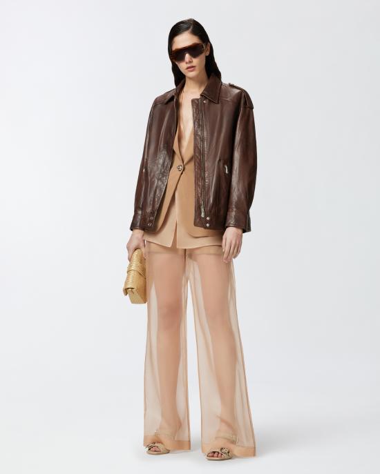 24FW 핑코 수트 자켓 104674A2EE L31 Marrone tordo - PINKO