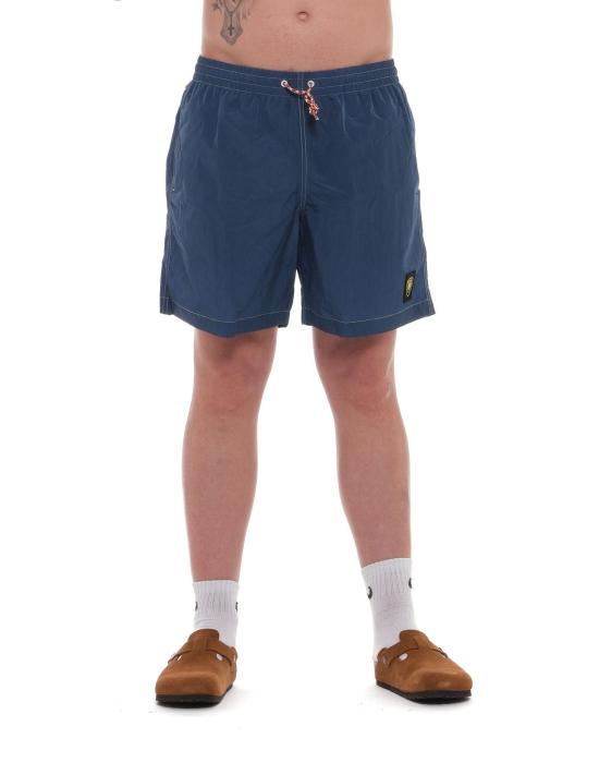  블라우어 숏팬츠 남성용 밀리터리 스타일 블루 나일론 수영 반바지 24SBLUN02507 006766 971 - BLAUER