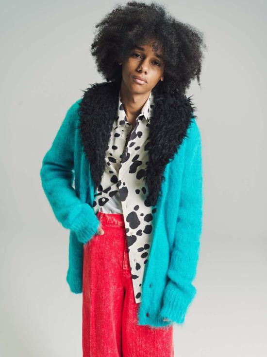  마르니 가디건 모헤어 & 울 카디건 터키석