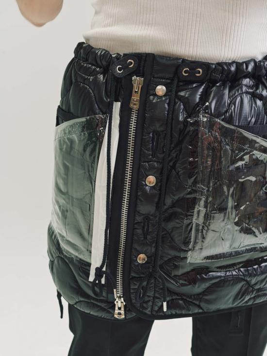  타카히로미야시타 더 솔로이스트 숏팬츠 . 나일론 퀼팅 라이너 재킷 백 블랙 - TAKAHIROMIYASHITA THE SOLOIST.