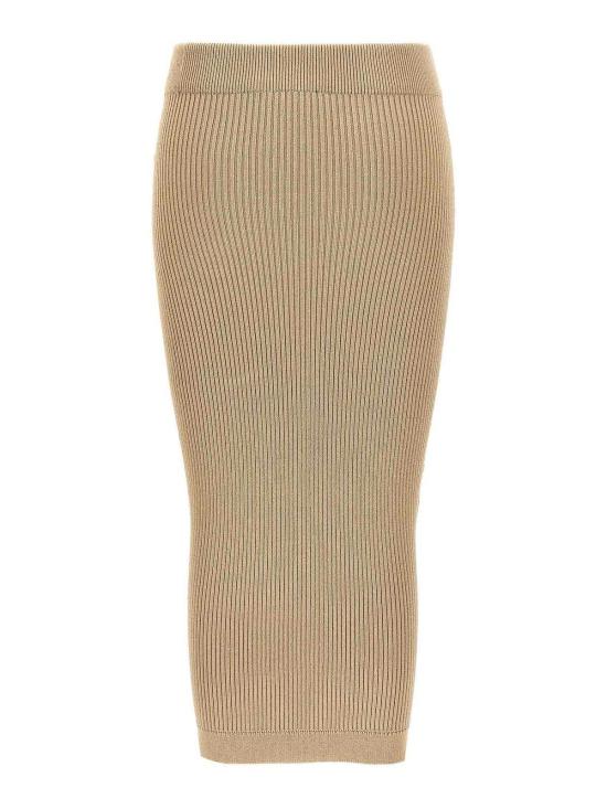  발망 롱 스커트 EF1LD022KI100DC Beige - BALMAIN