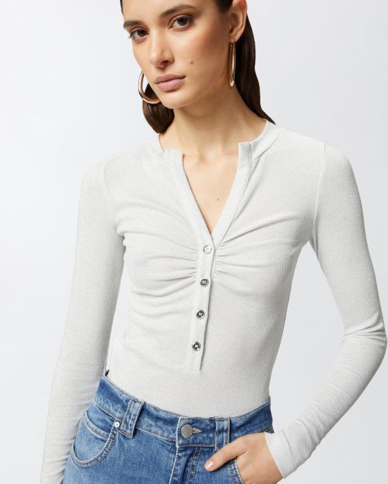 25SS 핑코 스웨터 104651A2CQ I17 Argento metallizzato - PINKO