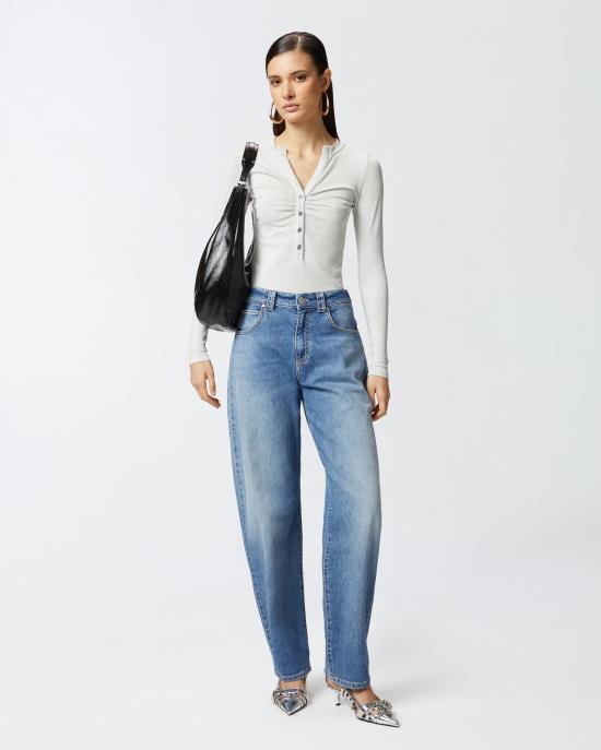 25SS 핑코 스웨터 104651A2CQ I17 Argento metallizzato - PINKO