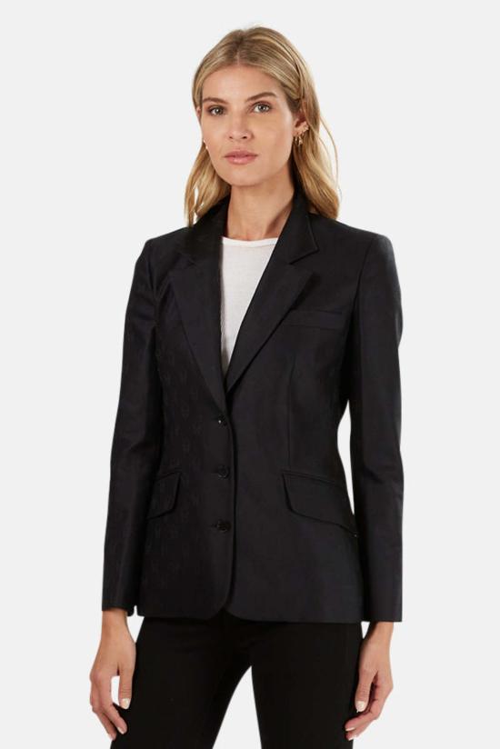  루시앙 팔라피네 수트 자켓 루시앙 펠라트 피넷 스컬 자카드 재킷 블랙 - LUCIEN PELLAT-FINET