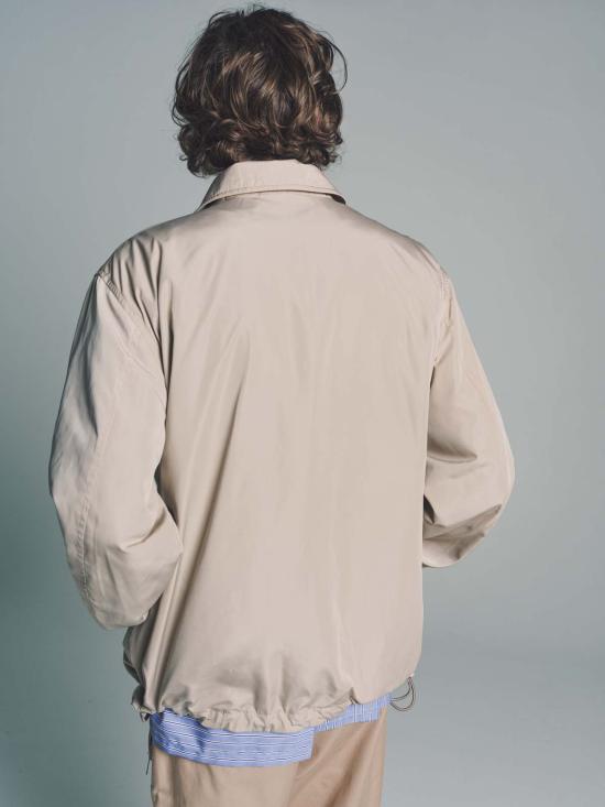  랑방 긴팔 셔츠 스냅 재킷 라이트 베이지 - LANVIN