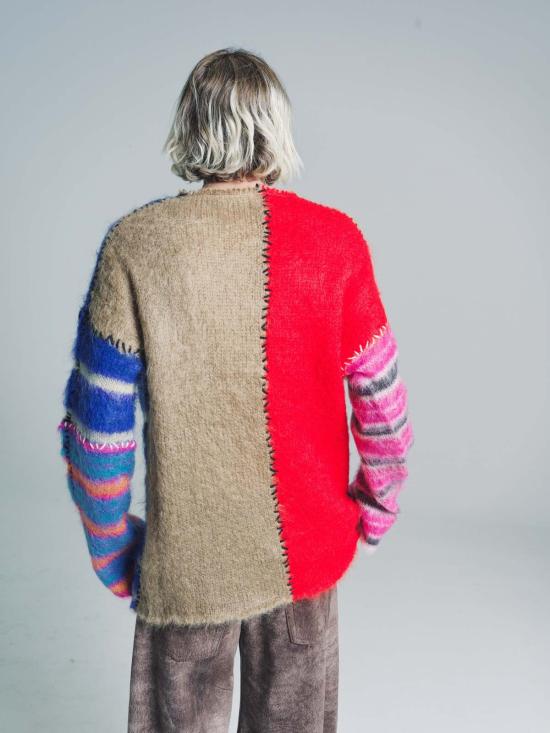  마르니 스웨터 모헤어 니트 패치워크  멀티컬러 - MARNI