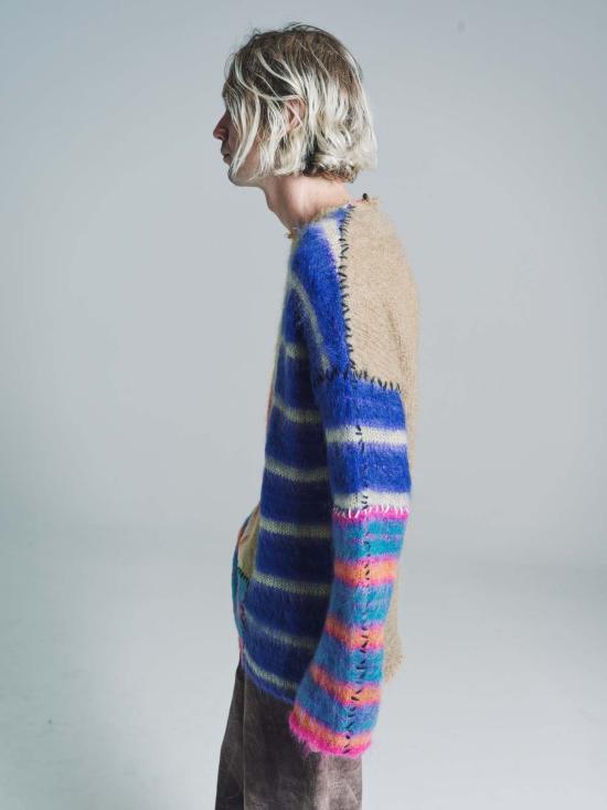  마르니 스웨터 모헤어 니트 패치워크  멀티컬러 - MARNI