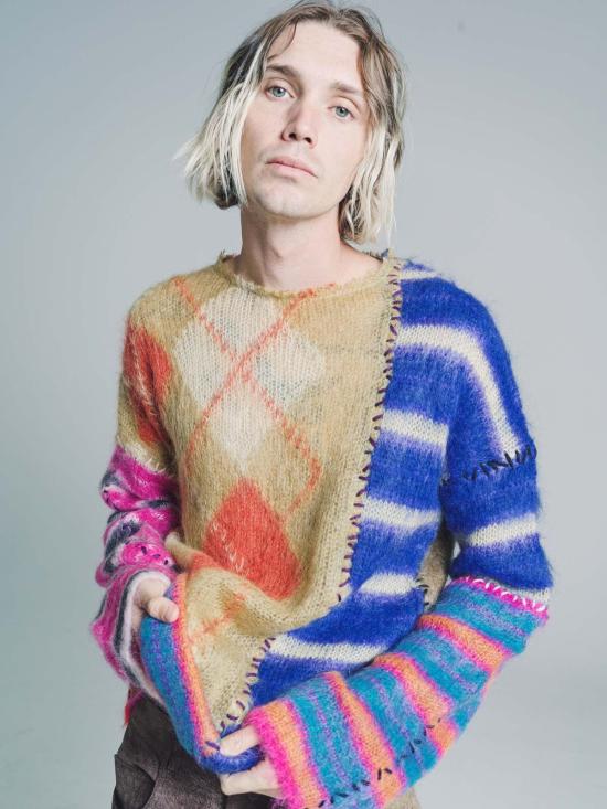  마르니 스웨터 모헤어 니트 패치워크  멀티컬러 - MARNI