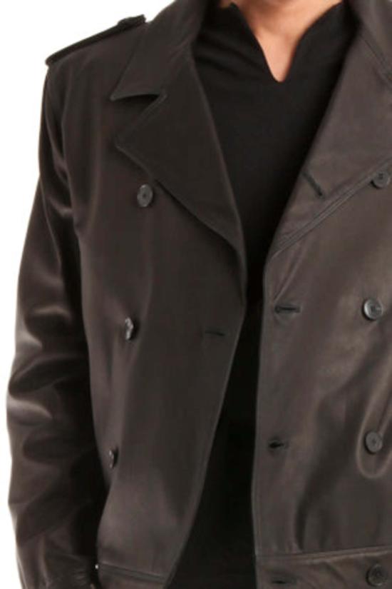  Simon Spurr 가죽 자켓 10버튼 트렌치 브라운 - SIMON SPURR