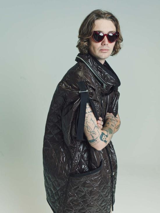  타카히로미야시타 더 솔로이스트 롱패딩 . 나일론 아코디언 후드 퀼팅 퀸스  초콜릿 - TAKAHIROMIYASHITA THE SOLOIST.