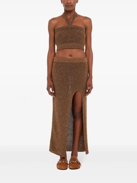 25SS 알라누이 롱 스커트 LWHL02CR25KNI0016000 Beige - ALANUI