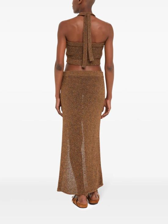 25SS 알라누이 롱 스커트 LWHL02CR25KNI0016000 Beige - ALANUI