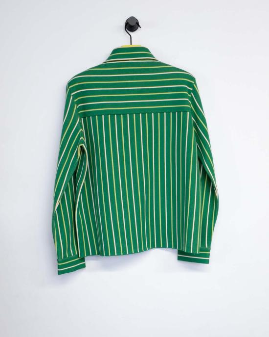 마르니 긴팔 셔츠 그린 스트라이프 테크노 니트 - MARNI