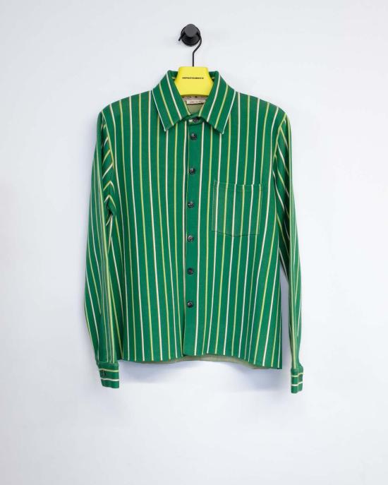  마르니 긴팔 셔츠 그린 스트라이프 테크노 니트 - MARNI