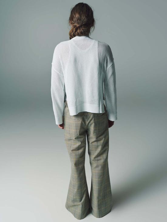  마르니 터틀넥 코튼 니트 오픈 슬릿  릴리 화이트 - MARNI