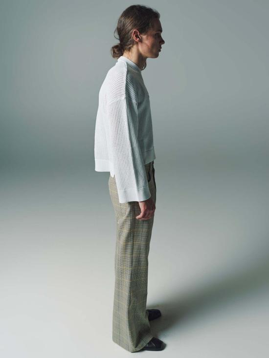  마르니 터틀넥 코튼 니트 오픈 슬릿  릴리 화이트 - MARNI