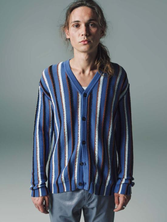  마르니 스웨터 라이트웨이트 스트라이프 코튼 카디건